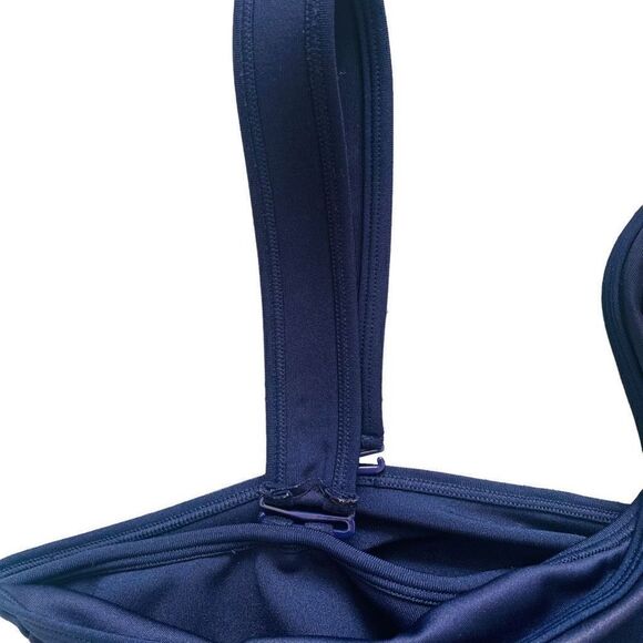 Laundry by Shelli Segal Crossover Removable Strap Sports Bra Size Large Navy J23 - Picture 11 of 13